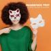 HOLIDYOYO Cat Mask - Unpainted White Therian Masks for DIY Halloween | Half Face Fox Masks | International Shipping Available - Buy Online on GoSupps.com