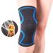 Knee Sleeve Compression Support | X-Large Blue Knee Brace for Pain Relief & Arthritis | Improved Circulation - Buy Online on GoSupps.com