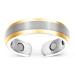 Smarter lifestyle Elegant magnetic therapy ring made of titanium pain relief for arthritis and carpal tunnel syndrome size 10 silver & gold