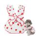 Shenrongtong puppy dresses for girls small dogs dress for small dogs |Litter clothes dog dress rock |Sweet dog dresses with strawberry printing cat clothing dog clothing for small dogs and white M