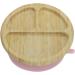 Baby Luxe 10 Piece Bamboo Weaning Set + Free Teething Toothbrush - Pink | Suction Plate, Bowl, Sippy Cup, Bib, Mat, Spoon, Fork - Kids Cutlery Set for Self Feeding Tableware - Buy Online on GoSupps.com