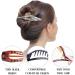 RC ROCHE ORNAMENT 6 Pcs Womens Thin Curved Eyelet Hair Clips - No Slip Grip Beauty Accessory in Clear Brown and Black - Pack of 6 - Buy Online on GoSupps.com