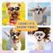 UV Protection Dog Sunglasses - Adjustable Windproof Heart Shape Glasses for Small Dogs | Waterproof Anti-Fitting Design in Black - Buy Online on GoSupps.com