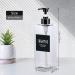 Segbeauty Soap Dispenser Set - 3 Refillable 500ml Shampoo Bottles with Labels for Kitchen & Bathroom - Transparent Design - Buy Online on GoSupps.com