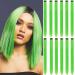 12 Pcs Green Colorful Clip-In Hair Extensions - 22 inch Synthetic Straight Hair for Kids, Girls, Women - Buy Online on GoSupps.com