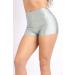 TOO HOT FASHIONS Women's Shiny High Waist Silver Hot Pants - Small | Comfy Nylon Dance Running Shorts for Disco Rave Club - Buy Online on GoSupps.com