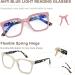 Buy EASY READ 3 Pairs Women's Reading Glasses - Blue Light Blocking Anti-UV Spring Hinge - Black Pink Beige 2.0x - Buy Online on GoSupps.com