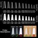 1000 PCS French Coffin Ballerina Nail Tips | 10 Sizes with Clear Cases | Acrylic False Flake Nails for Salon & DIY Nail Art - Buy Online on GoSupps.com