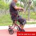 Walker Lightweight Folding Thick Aluminum Alloy Old Man Scooter Mute Pulley Can Push Can Sit Shopping Cart - Buy Online on GoSupps.com