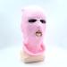 LINSOCLE 2PCS Balaclava - 3-Hole Storm Mask | Knitted Hood & Ski Cap for Motorcycle & Bicycle | Black & Pink - Buy Online on GoSupps.com