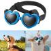 Sunglasses for dogs UV protective glasses dog glasses Windproof adjustable heart shape dog glasses anti -fitting glasses & waterproof for small dogs (blue)