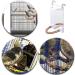 Bird Mirror Universal Birdcage Hanging Toy Bird Toy Swing with Bird Stand Rope Perch for Parrot Parakeet Cockatiels Cockatoo Budgie Finch (6.97 Inch) - Buy Online on GoSupps.com