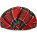 Mint Green Baby Flat Cap | Vintage Drivers Hat with Lining | Breathable & Soft | Ages 0-8 | 2-3 Years | Red Plaid - Buy Online on GoSupps.com