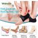 Welnove Heel Protectors - 2PCS Heel Pads for Heel Pain Relief | Plantar Fasciitis, Heel Spur, Tendinitis, Cracked Heels | Women Sizes 6-14, Men Sizes 7-13 - Black - Buy Online on GoSupps.com