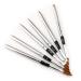 6pcs Nail Art Brush Design Painting Detailing Drawing Pen Set Bundle Tool Kit For Shellac UV Liner