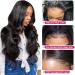 Bele 13x6 Body Wave Transparent Lace Front Wig 24 inch - 180% Density HD Brazilian Virgin Human Hair for Black Women - Buy Online on GoSupps.com