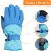 Waterproof Winter Ski Gloves for Kids | Boys & Girls Slipproof Windproof Royal Blue (Ages 11-16) - Buy Online on GoSupps.com