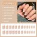 French False Nails 48Pcs Short Medium Fake Nails - Nude Full Cover Nail Tips in 12 Sizes - Jelly Glue & Manicure Stick - Women Girls Nail Decor - Buy Online on GoSupps.com