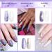 Rechoo Liner Nail Gel Polish-10ML*2 White & Purple Pearl Shimmer Glitter Gel Nail Polish for Fineliner Nail Art French Manicure Nail Polish Shellac Color Gel with thinner Brush E-2-Purple & White - Buy Online on GoSupps.com