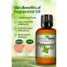 Pure Peppermint Essential Oil Pure and Natural Huge 4oz Glass Bottle - Buy Online on GoSupps.com