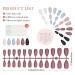 144 Short Matte Press on Almond Stiletto Fake Nails Set with Adhesive Tabs - Deep Color | DIY Nail Art Kit - Buy Online on GoSupps.com
