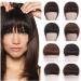 Clip in Fringe Clip in Bangs Hair Blunt Bangs Clip In Human Hair Extension Clip-In Fringe Hair Bangs Neat Bang (Color : Side Dark Brown) - Buy Online on GoSupps.com