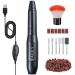 Nail miller electrical nail cutter 20 000 rpm nail milling milling mills for gel nails portable manicure pedicure nail drill kit with grinding straps and nail drills gifts for girls gray