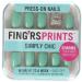 Fing 'rs Prints Pre Glued Simply Chic Nails Green