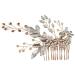 Jimenez Women Hairpin Hair Comb Clip Floral Head Piece Crystal Flower Bride Hair Pins Wedding Bridal Hairs Accessories Gift