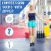 Hotfiary Zip Compression Stockings for Men & Women | Plus Size S-6XL | 25-30mmHg Graded Compression | Closed Toe Flight Socks | Beige XXL - Buy Online on GoSupps.com