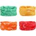 Buy Smehcf 4 Multi-Purpose Bandanas | Women & Men's Headbands | Breathable Reusable Face Masks & Neck Cuffs - Red Orange Green Yellow Cashew Flower - Buy Online on GoSupps.com