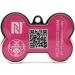 DogTap Solid Digital Dog Bone | NFC Chip & QR Code | Waterproof PVC & Metal | Robust Pink Pet ID Tag - International Shipping Available - Buy Online on GoSupps.com