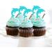 Unimall Global 24PC Glitter Blue Dolphin Cupcake Toppers - Sea Themed Birthday Decoration for Baby Party Celebrations - Buy Online on GoSupps.com