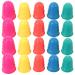 Beaupretty 20pcs Finger Protector Rubber Finger Pads Grips Rubber Finger Pads Tips Rubber Finger Covers Forearm Guard Thumb Cover Thimbles for Hand Sewing Accessories Fruit Natural Rubber