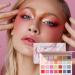 Pudaier 28-Color Feather Eyeshadow Palette - High Pigmented Shimmer Glitter Pressed Pearl Makeup Set - Buy Online on GoSupps.com