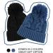 XIAOHAWANG Winter Knit Hat for Baby Boys and Girls | Pompom Cap 0-3 Years | Black+Blue - Buy Online on GoSupps.com
