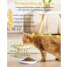 Dorakitten 2Pcs Ceramic Raised Cat Bowl Set | Anti-Vomiting & Non-Slip Cat Feeding Dish | Elevated Pet Bowl for Spine Health | Comfortable & Dishwasher Safe - Buy Online on GoSupps.com