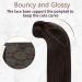 RUNATURE Ponytail Extension - Real Hair 40cm Braid Darkest Brown #2 80g 16 Inch Natural Look - Buy Online on GoSupps.com