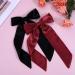 2 PCS Big Bow Hair Clips French Style Hair Barrettes for Women - Black+Red - Buy Online on GoSupps.com