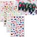 JMEOWIO 18 Sheets Cute Nail Stickers for Kids Nail Art Stickers Decals Self-Adhesive Heart Flower Rainbow Fruit Nail Supplies Nail Art Design Decoration Accessories - Buy Online on GoSupps.com