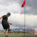 PowerNet 6 Pack Sports Flags - Red Foldable Flagstick for Golf, Soccer, Football & More | Built-in Ground Stake | Easy Setup & Portable - Buy Online on GoSupps.com