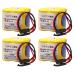 Pack of 4 BR-2/3AGCT4A 6V 4400mAh Replacement Battery Replace for FANUC A98L-0031-0025 CNC System with Black Plug Connector