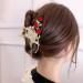 Souarts Butterfly Hair Clip - Big Thick Metal Hair Clips for Women & Girls | Non-Slip Hair Jaw Claw Accessory | Gold Red Rose - 1 Pack - Buy Online on GoSupps.com