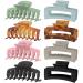 8 Colors Lolalet Hair Clips Claw Clips Hair Claw Clips, 2 Styles Nonslip Medium Large Jaw Clip for Women Girls, 4 Square Matte and 4 Bright Acrylic Hair Clamps for Thick Thin Fine Long Hair -Style A 1- Black/Pink/Light Gre