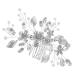 Didiseaon Iron sheets hair comb rhinestone hair accessories hair hair accessories bridal hair accessories wedding hair accessories for brides hand drill the flowers
