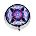 Four Dimensional Spaceround Pill Box 3 Compartment Round Pill Box Organizer * Portable Travel Pill Box for Traveling.