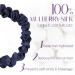 Shop Olesilk 3-Set 100% Silk Hair Ties - Navy Blue Scrunchies & Elastic Bands for Luxurious Hair Care - Buy Online on GoSupps.com