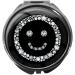 metALUm pill box with mirror round metal 3 compartments SMILEY #1112