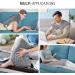 LitBear Weighted Heating Pad for Neck and Shoulders - XL Electric Heat Wrap for Back Pain Relief - Adjustable Neck Band & Waist Strap - Auto-Off - 6 Heat Levels - 23.5 x 24in, 2.5lbs - Grey - Buy Online on GoSupps.com