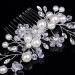 Bridal Flower Side Hair Clips Pearl Flower Hair Piece Wedding Hair Accessories for Brides Bridesmaid Girls Women - Buy Online on GoSupps.com